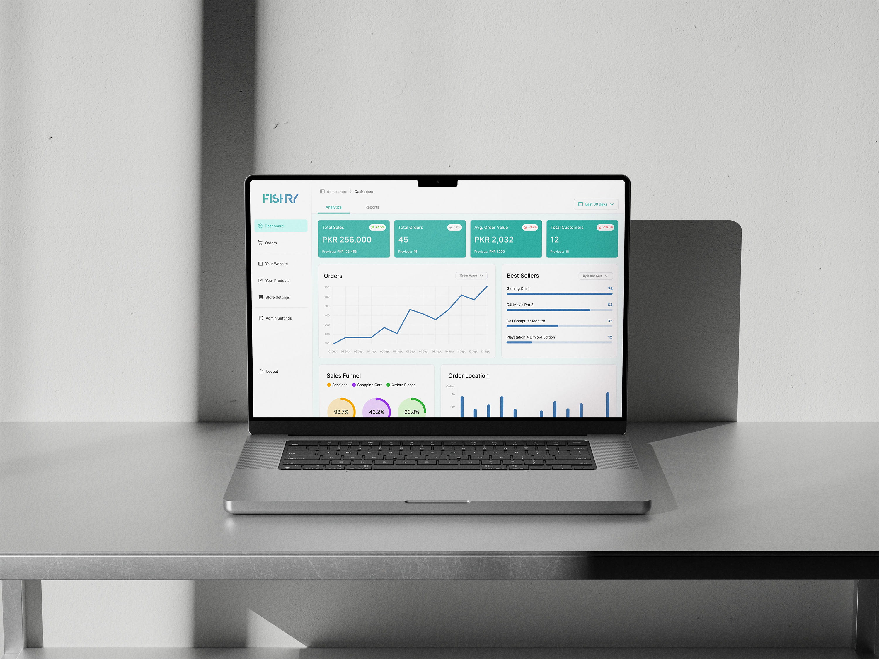 FISHRY platform dashboard